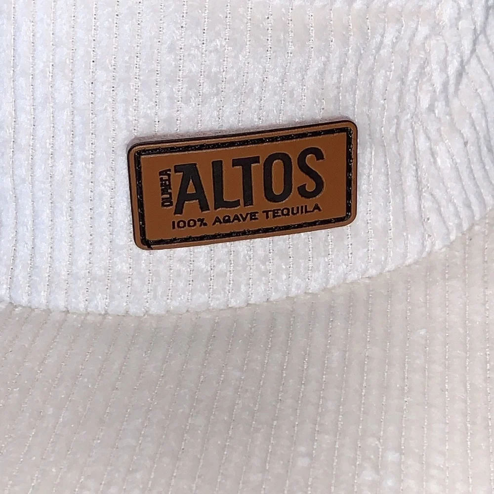 NWOT Olmeca Altos 100% Agave Tequila Cream Corduroy Strapback Baseball Cap